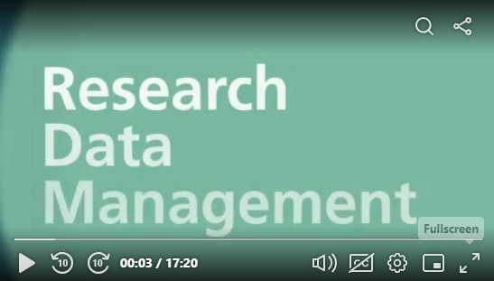 eLearning course on Research Data Management (RDM)